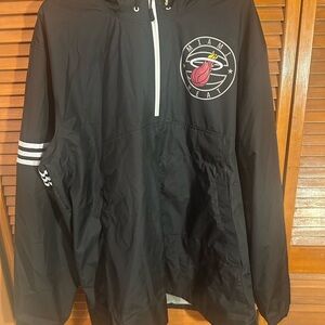 Adidas Black Miami Heat Windbreaker